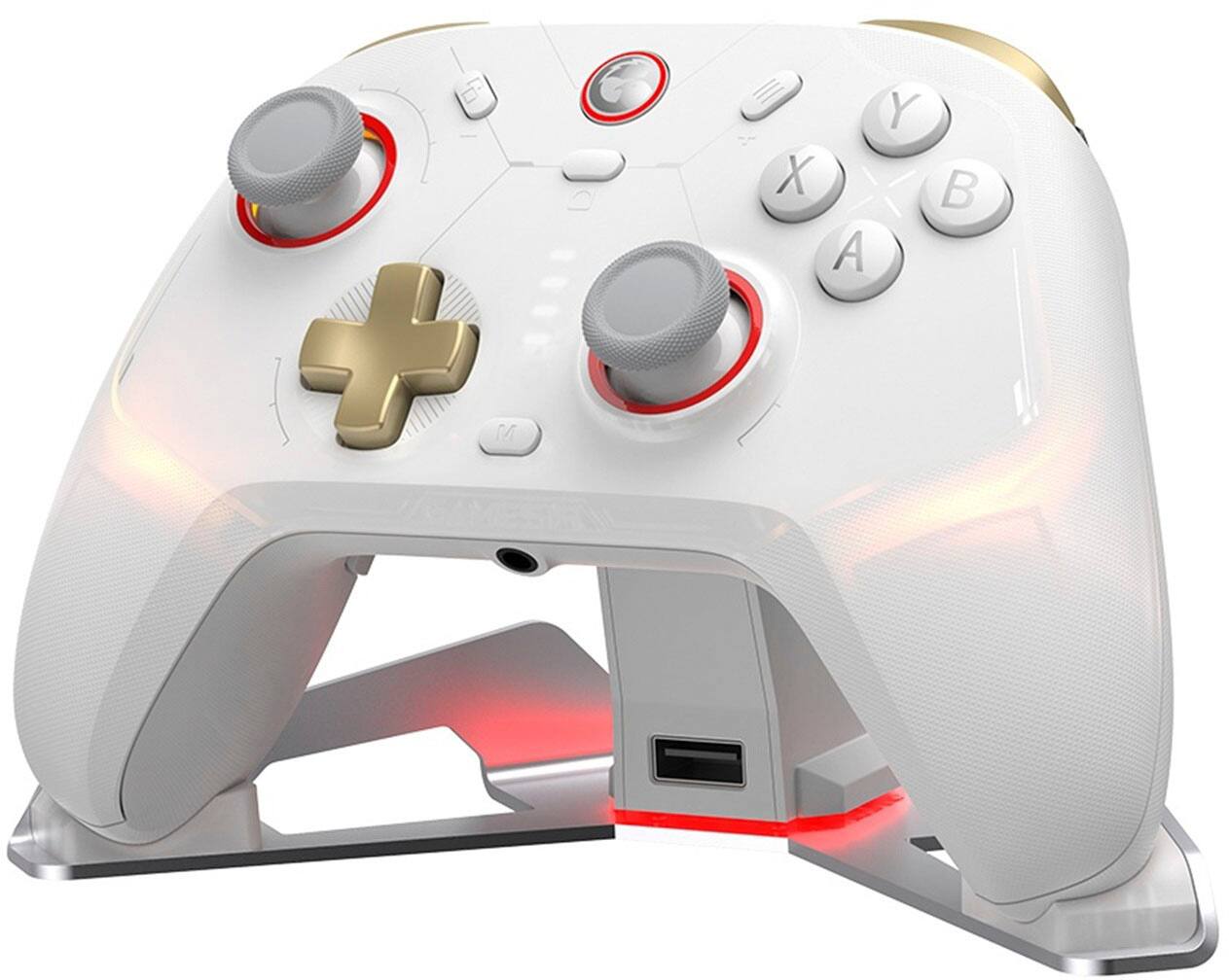 Alt View 12. GameSir - Cyclone 2 Wireless Gaming Controller for Switch, PC, iOS, Andriod, and Steam - Phantom White.