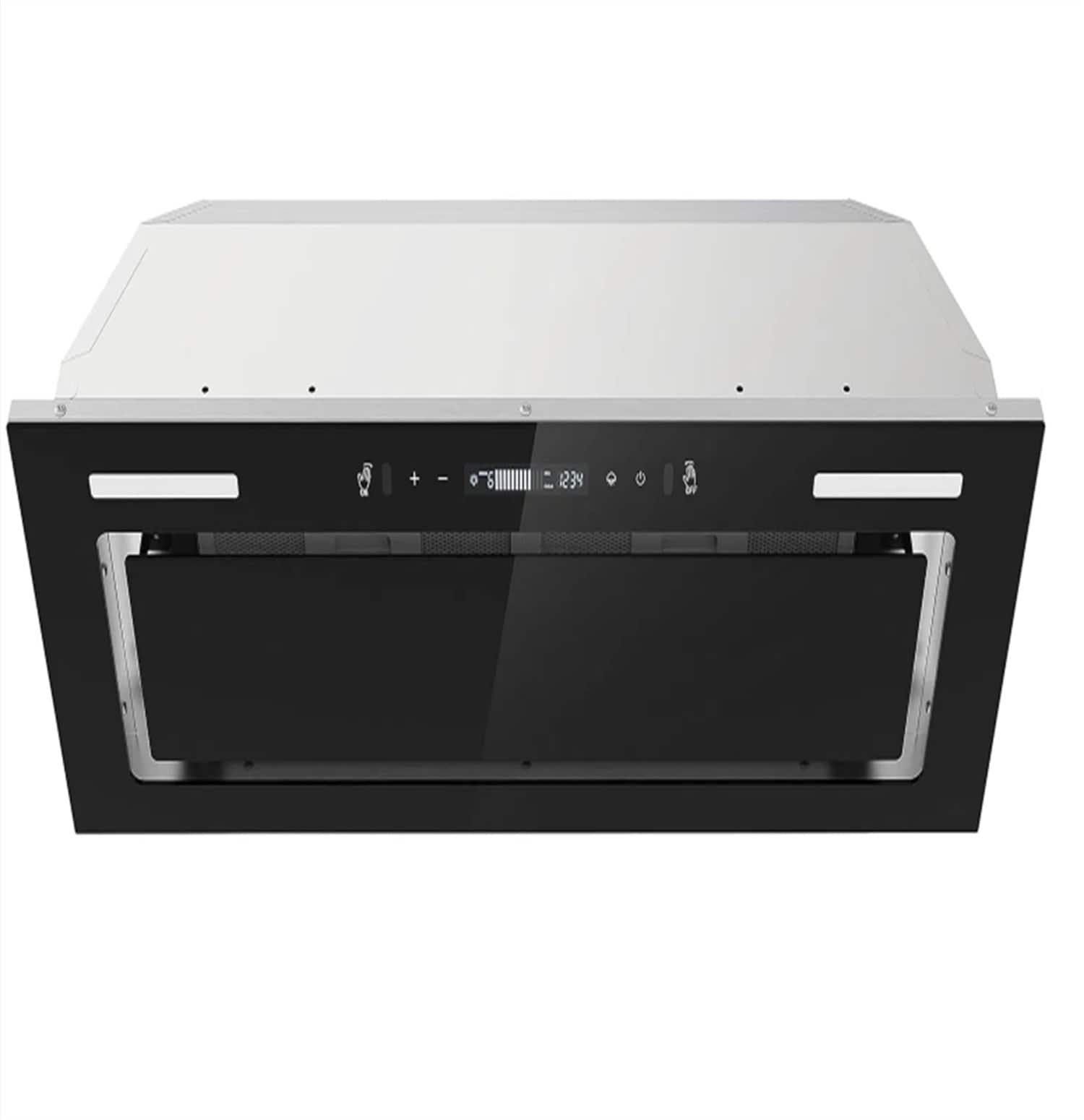 Lycvki - 28 inches - Convertible - Range Hood Insert - Black Glass