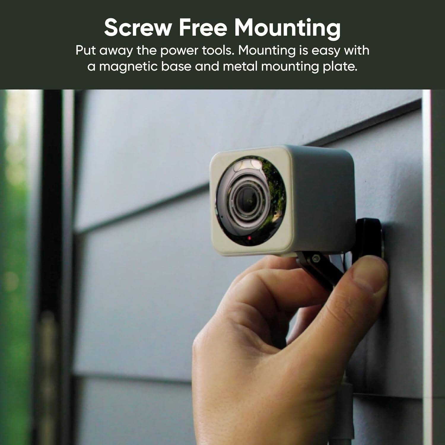 Screw Free Mounting: Put away the power tools. Mounting is easy with a magnetic base and metal mounting plate.