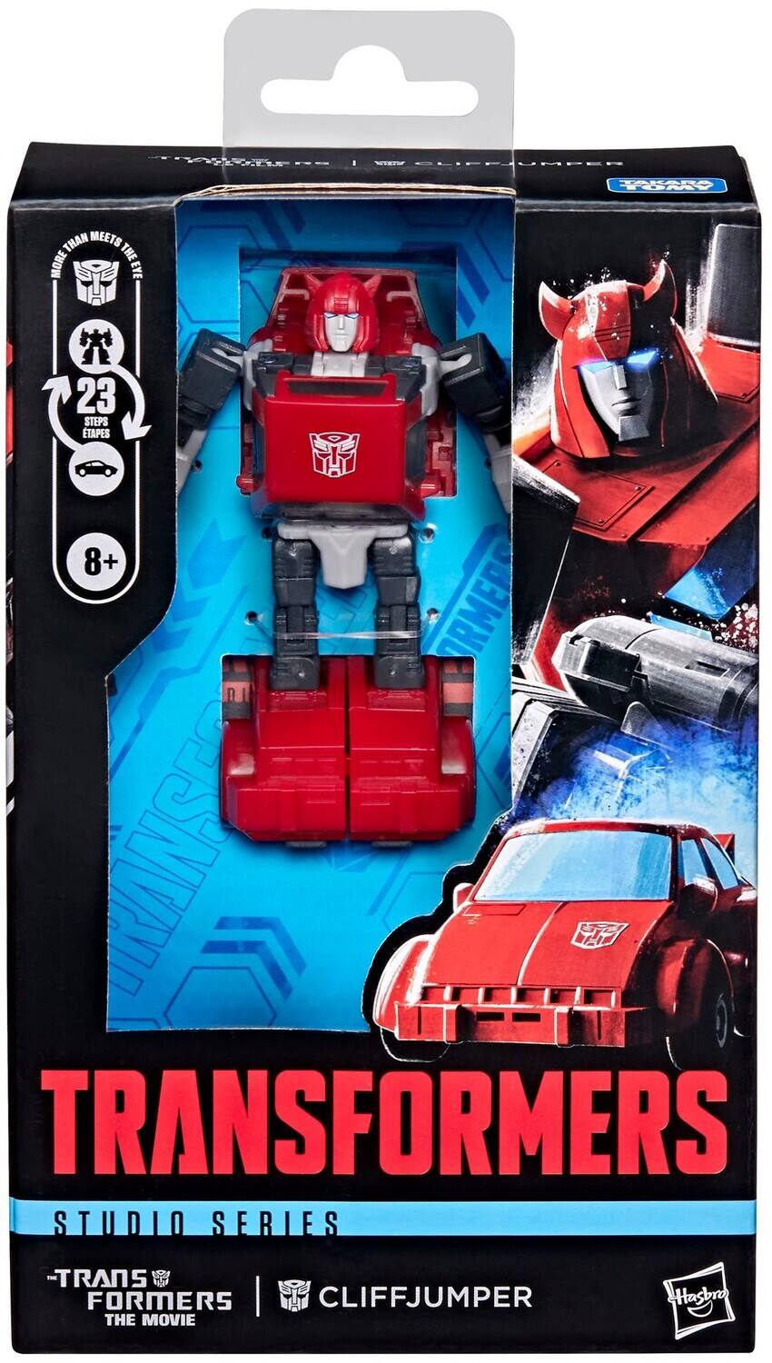 JAKARA TOMY  
TRANSFORMERS  
STUDIO SERIES  
-TRANSFORMERS THE MOVIE  
CLIFFJUMPER  
23 STEPS ETAPES  
8+