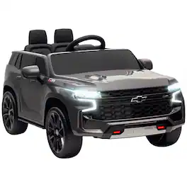 Aosom - Licensed Chevrolet Tahoe Ride On Car, 12V 7AH Battery Toy with Remote, LED Lights, Music, Suspension, 3 Speeds, for 3+