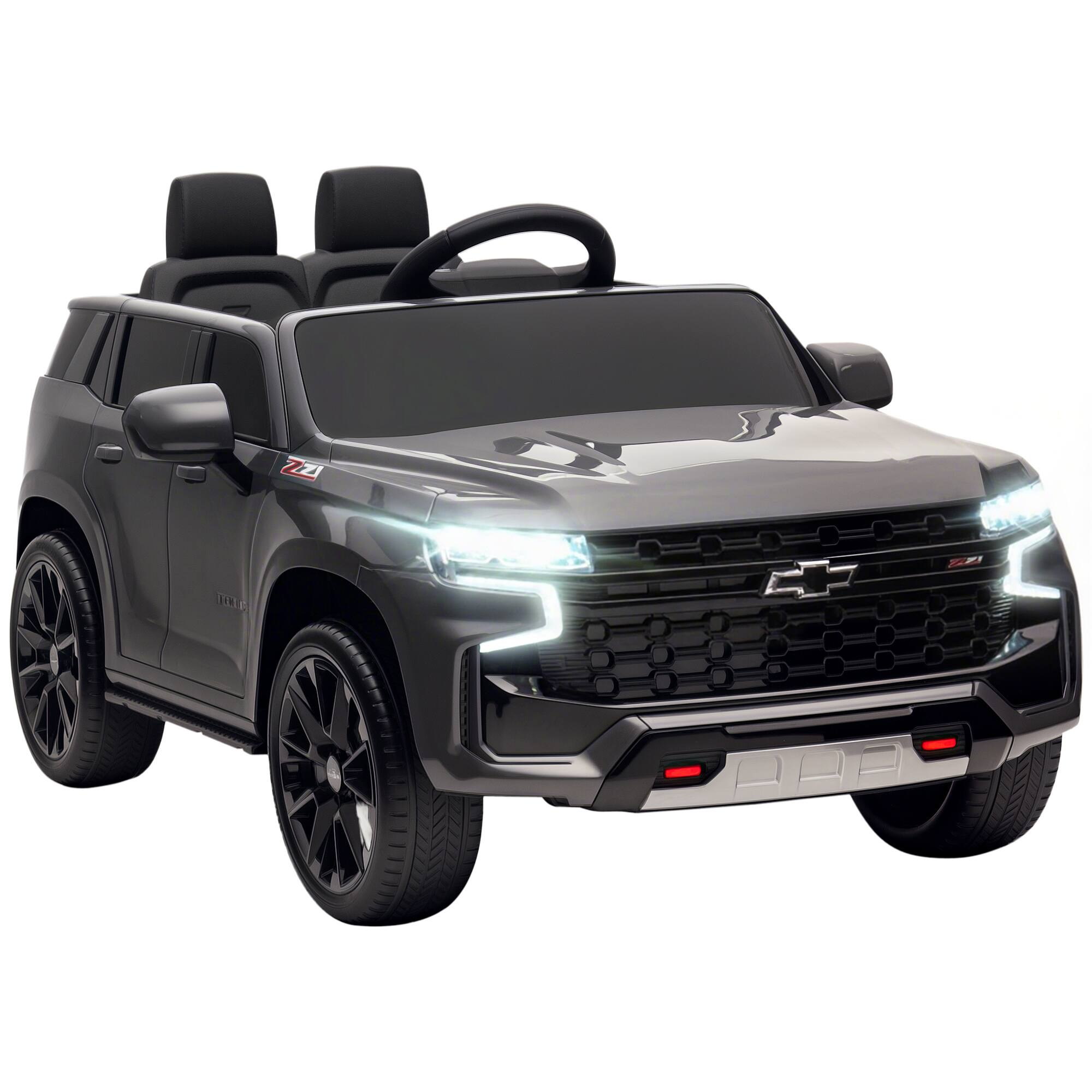Aosom - Licensed Chevrolet Tahoe Ride On Car, 12V 7AH Battery Toy with Remote, LED Lights, Music, Suspension, 3 Speeds, for 3+