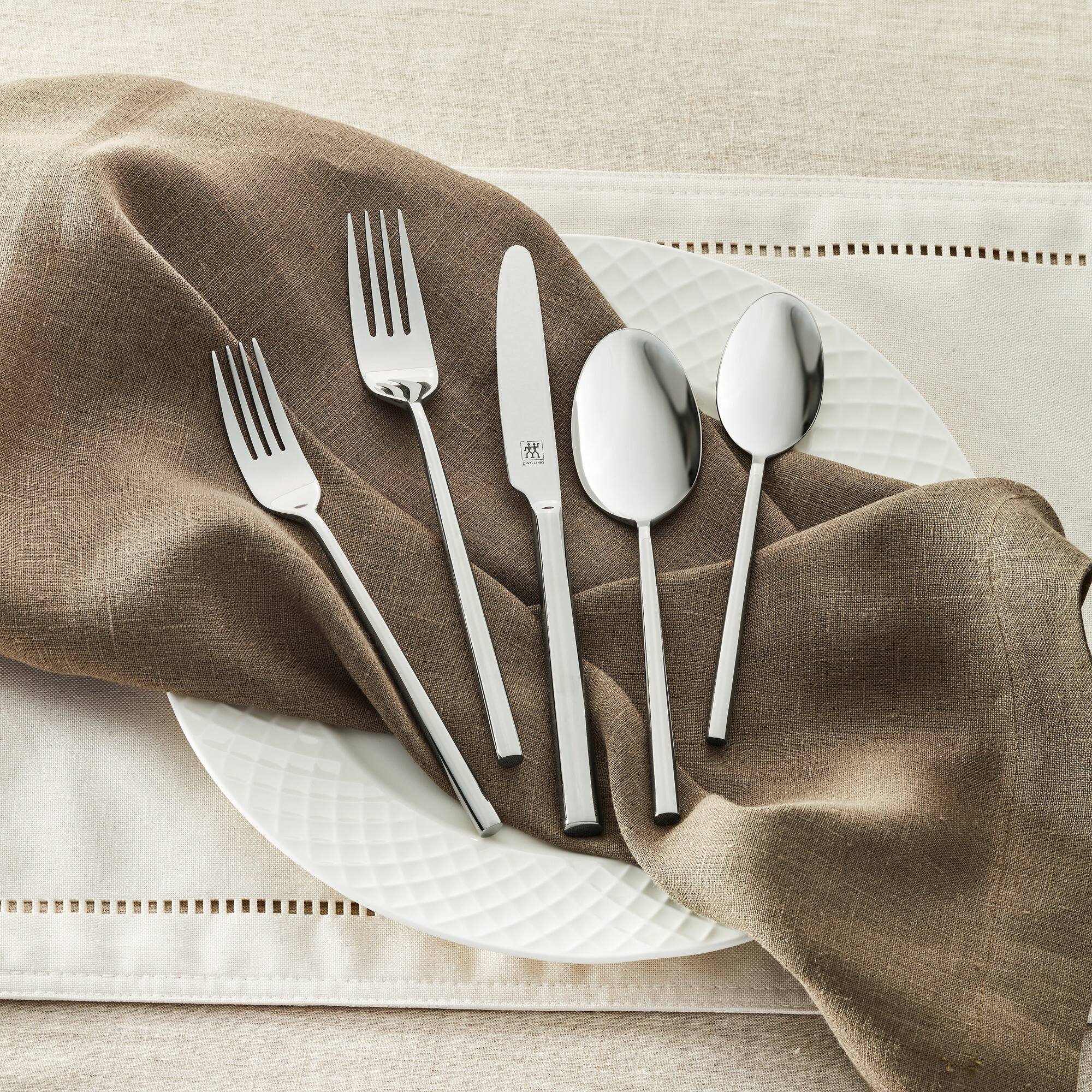 Alt View 1. ZWILLING - ZWILLING Aberdeen 45-pc 18/10 Stainless Steel Flatware Set - Stainless Steel.