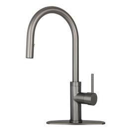 Single Handle Solid Brass Kitchen Faucet with Pull Down Sprayer