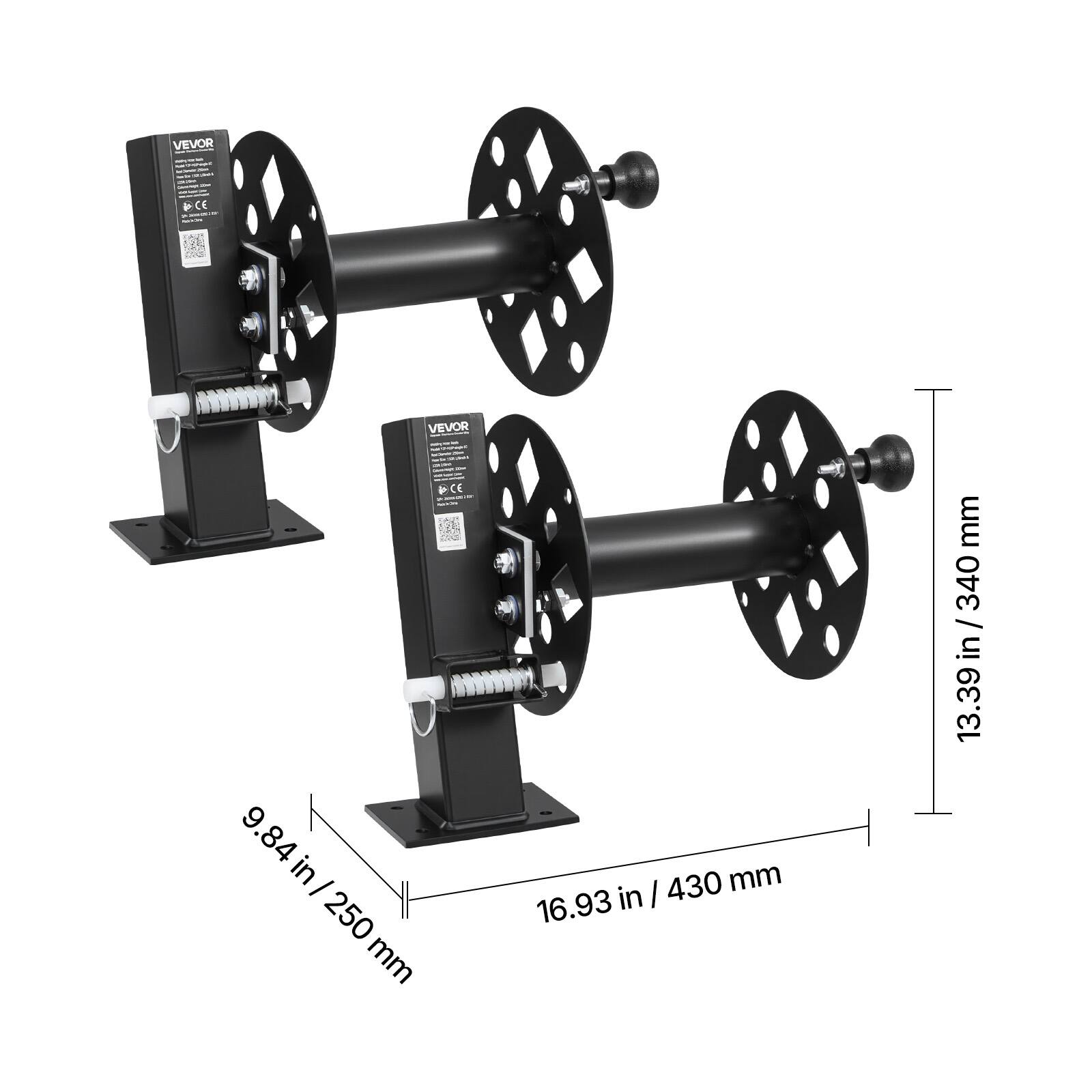 VEVOR

9.84 in / 250 mm

16.93 in / 430 mm

13.39 in / 340 mm