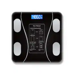 Luckbyte - Smart Body Fat Scale, Bluetooth Digital Bathroom Scale, Body Composition Analyzer with Smartphone App - Black