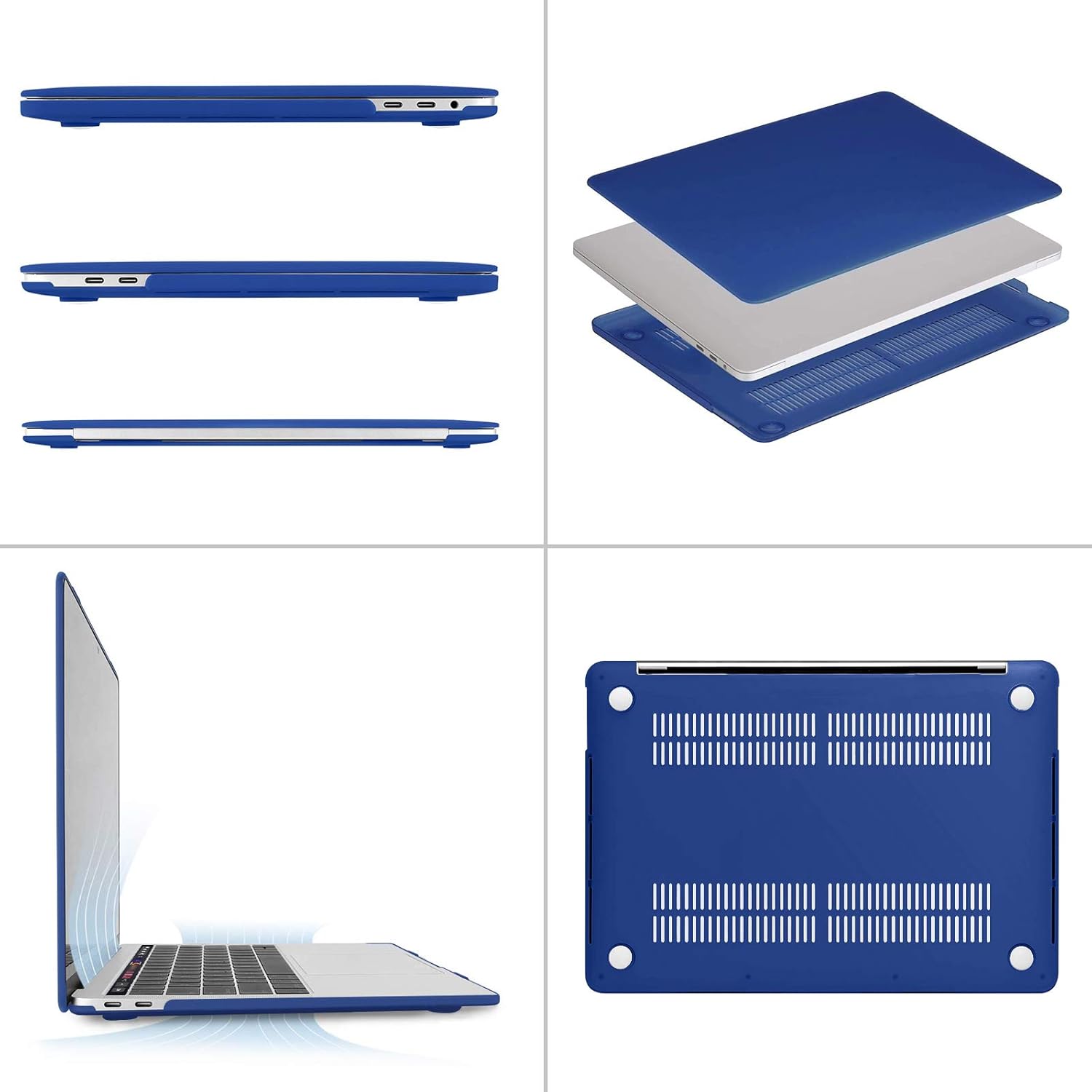 Alt View 1. mosiso - MacBook Pro 13" hard shell case with keyboard skins, screen protector and storage bag - Royal Blue.