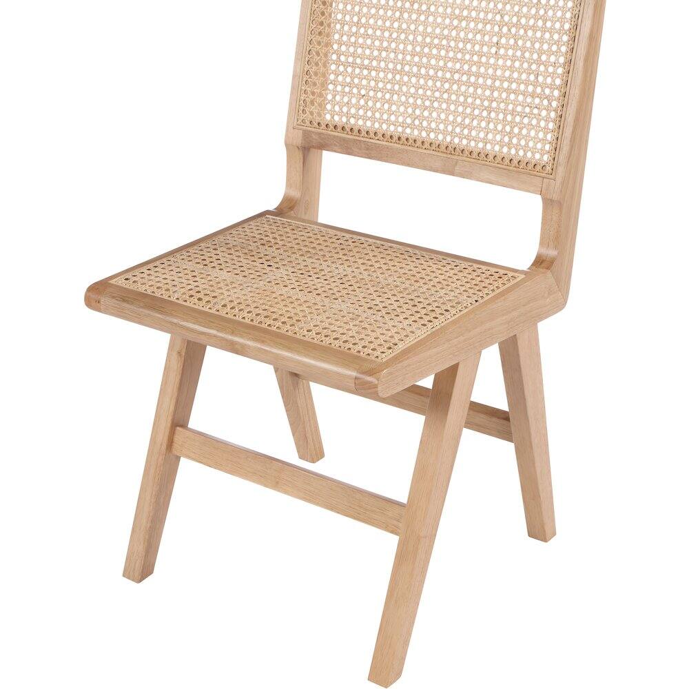 Alt View 4. Meridian Furniture - Preston Natural Wood Dining Side Chair, Set of 2 - Brown.