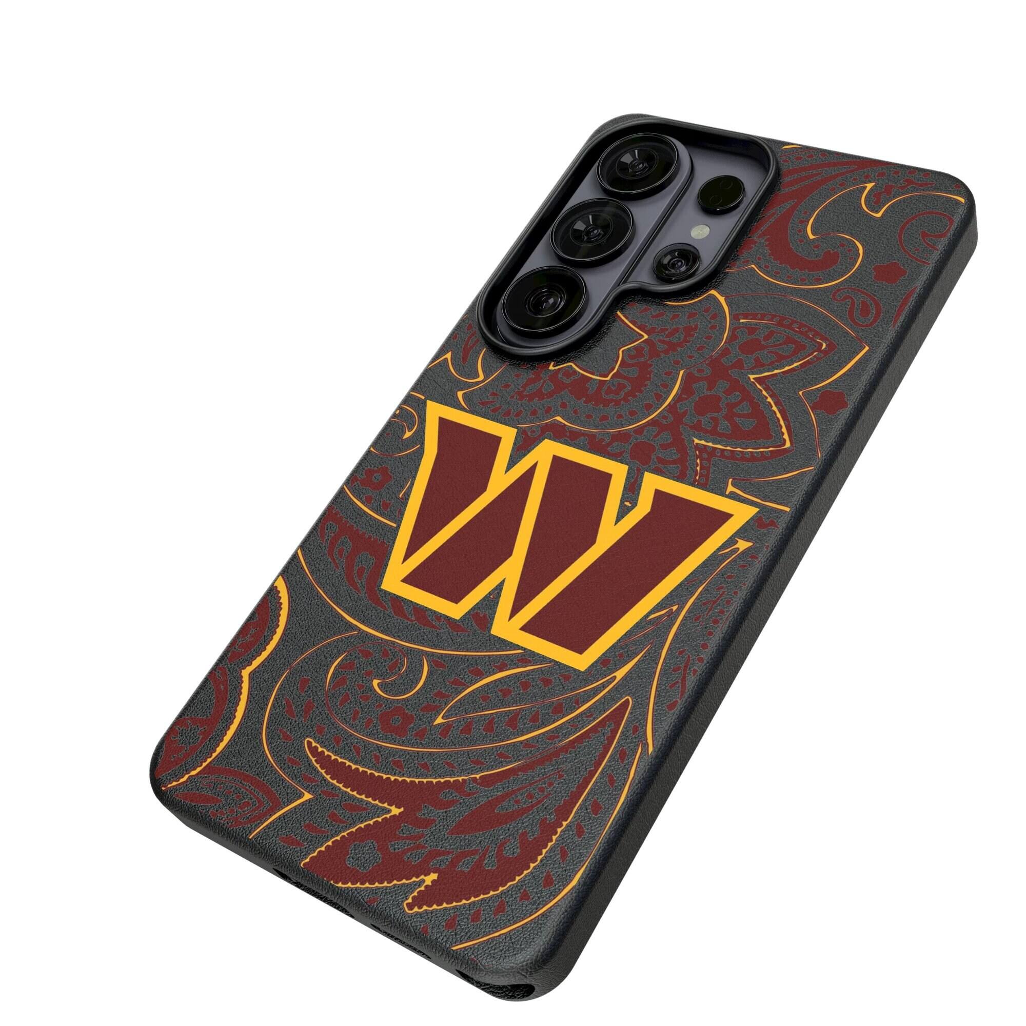 Alt View 1. Keyscaper - Washington Commanders Paisley Galaxy Magnetic Bump Case - S26 - Black.