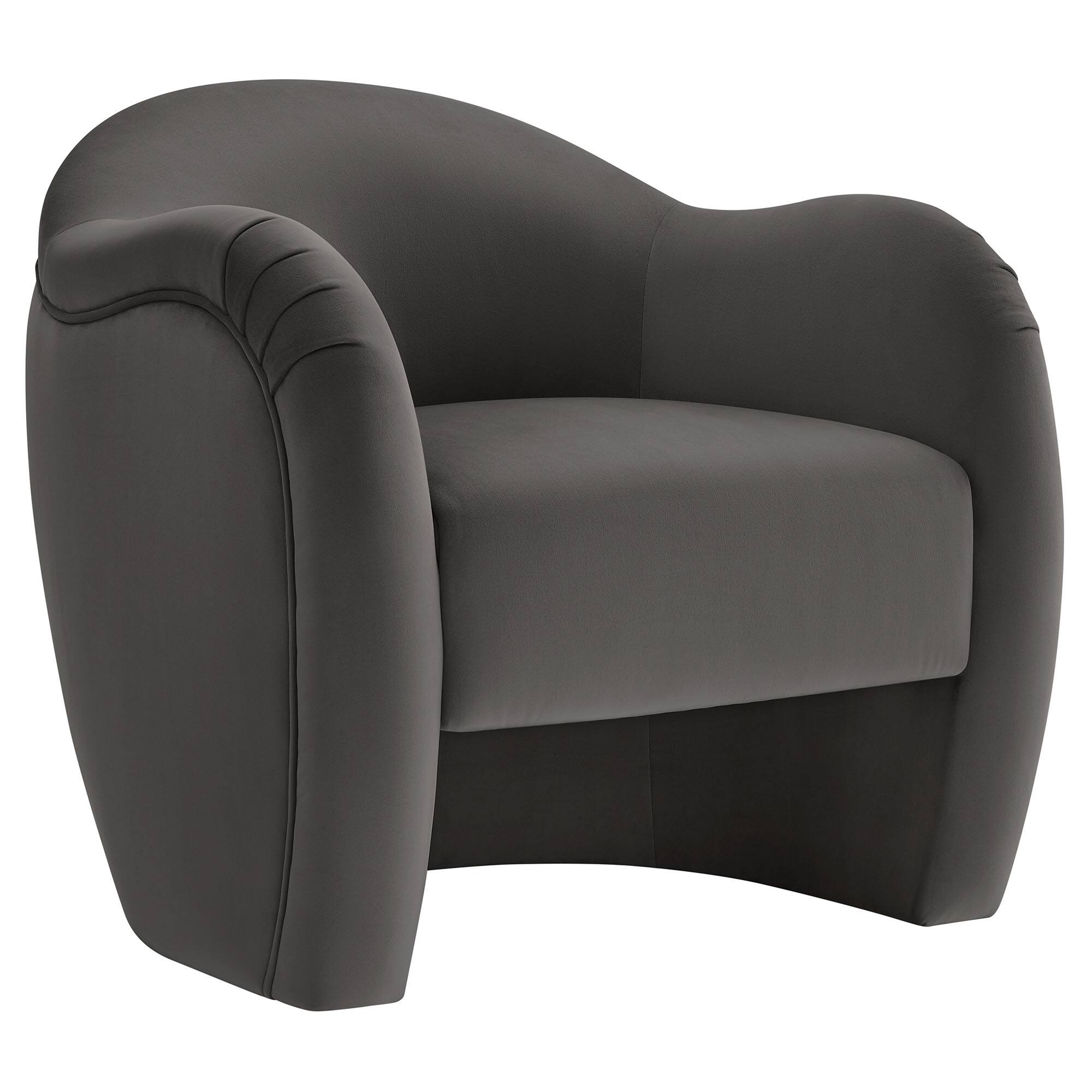 Angle. Modway - Compose Performance Velvet Accent Chair by Modway - Storm Gray.