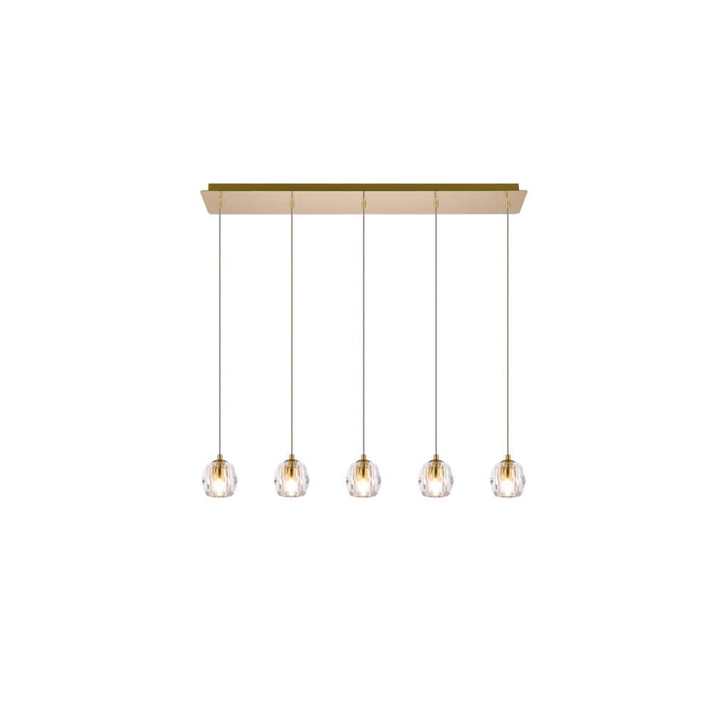 Elegant Lighting - Eren 5 lights pendant - Gold price history on PriceWatchPro