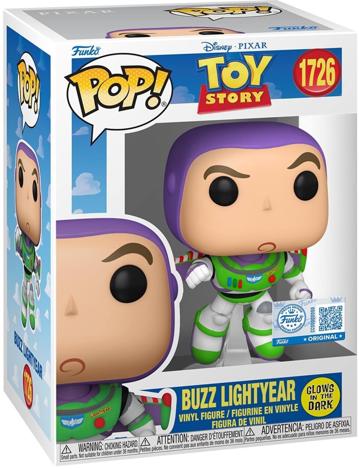 FIXAR POP! Disney PIXAR Funko M POP! TOY STORY LSATA APECGAE CAUTION Funko CCO0000000 SPECIAL FRITION ORIGINAL ZIA Fardhs LENTTEAR 00 I BUZZ LIGHTYEAR GLOWS DARK IN THE LIGHTYEAR FIGURINE EN VINYLE VINYL FIGURE / FIGURA DE VINIL DE ASFIXIA. ADVERTENCIA: PELIGRO meses. menores de 36 TOUFFEMENT. adecuado para nios ATTENTION: DANGER D Partes pequeias. No es de menos de 36 mois. CHOKING HAZARD. convient pas aux enfants WARNING: under 36 months, Petites pices. Ne Not suitable for children Small parts.