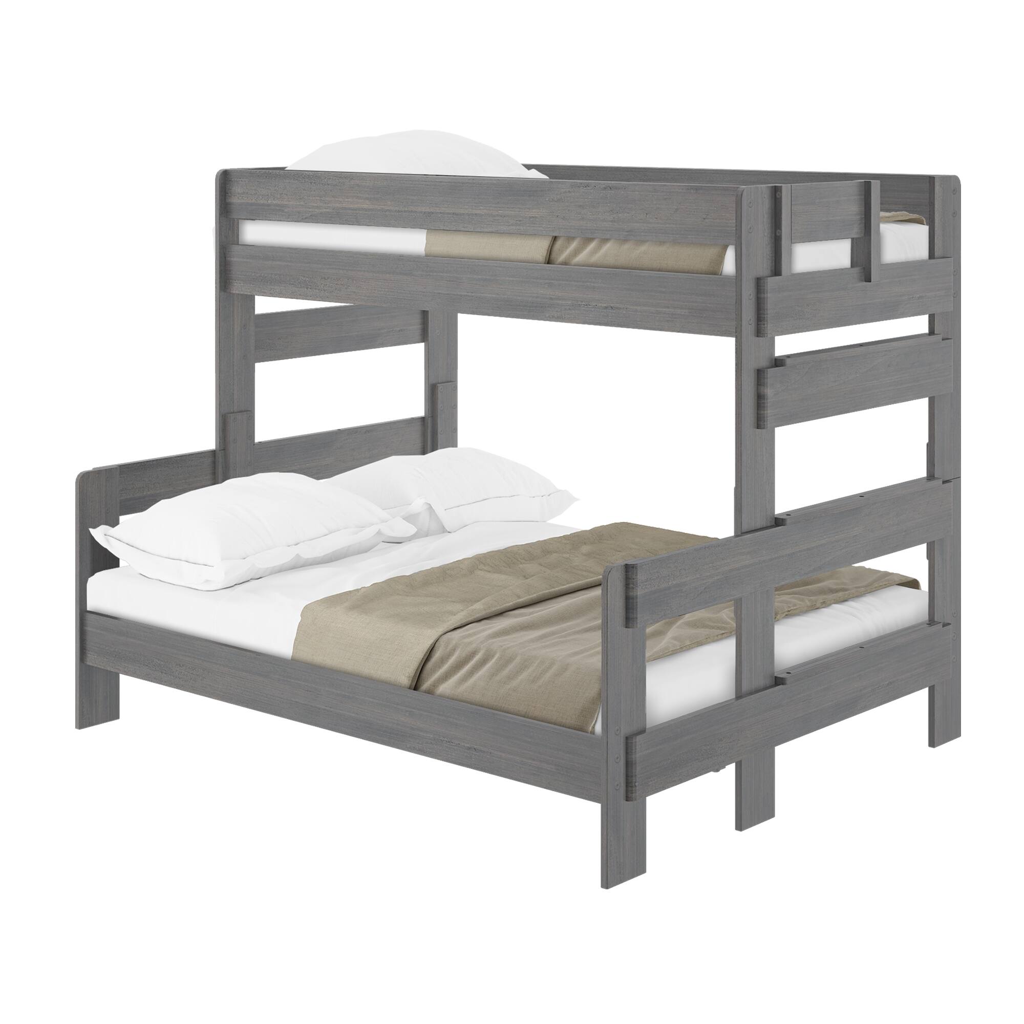 Alt View 1. Plank+Beam - Farmhouse Twin XL over Queen Bunk Bed Bed, Driftwood - Driftwood.