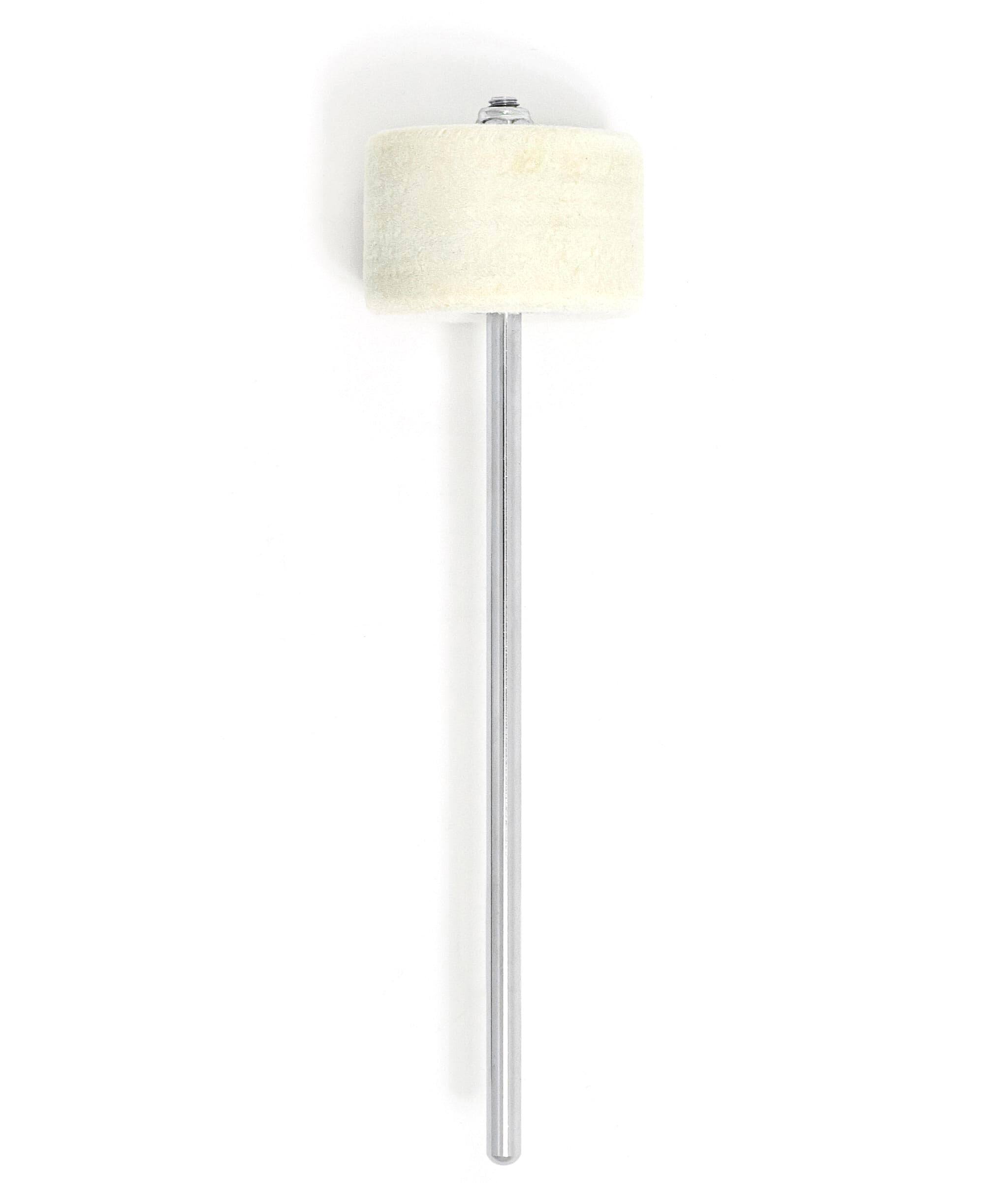 Angle. Gibraltar Hardware - 6" Short Felt Bass Drum Beater, Medium Impact Head, Fits Standard Pedals, Lightweight Design for Fast Rebound.