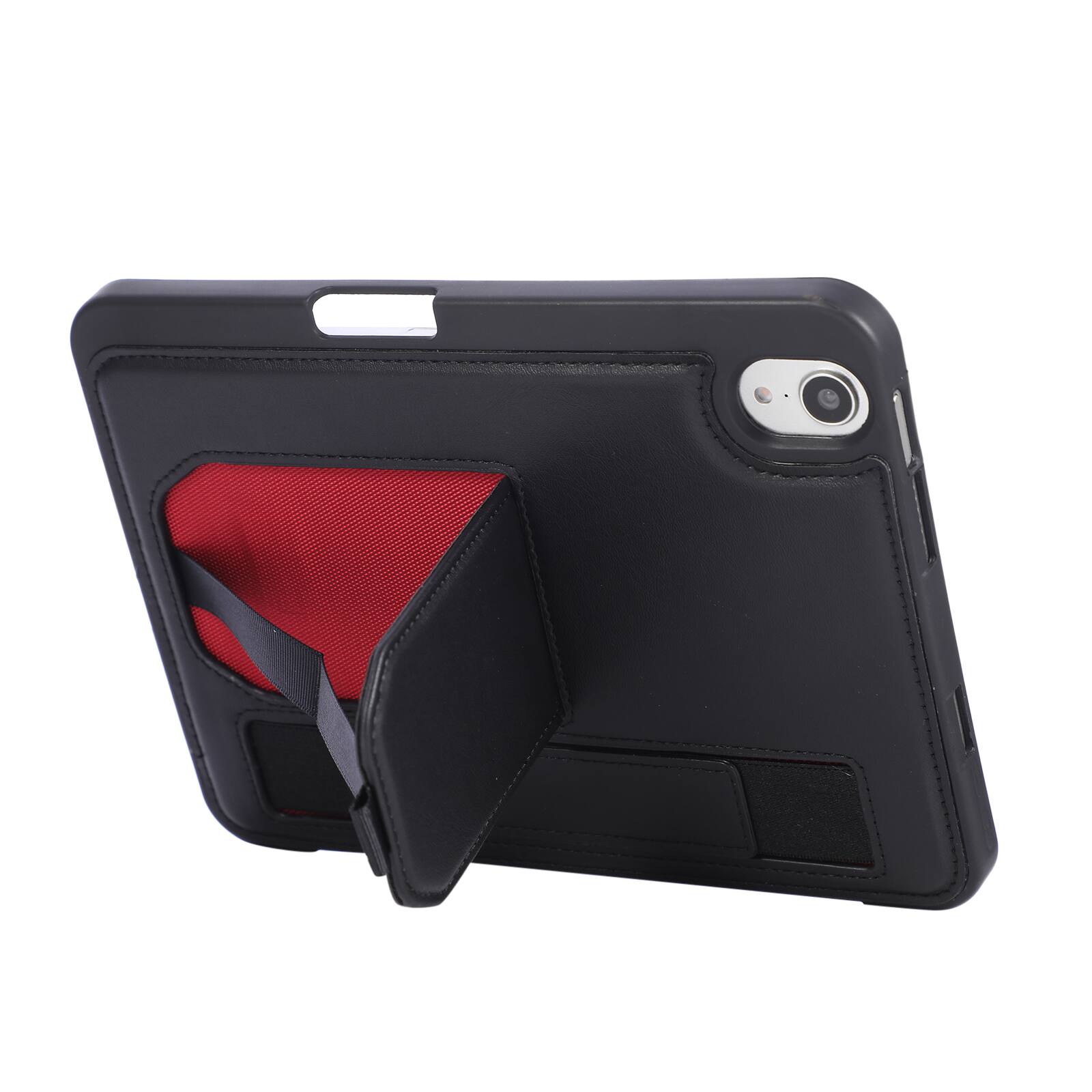 Alt View 1. UUCOVER - Case for iPad mini A17 Pro 8.3-inch 2024/iPad mini 6th Gen Shockproof PU Leather Hand Strap Stand Pencil Holder Cover - Black.
