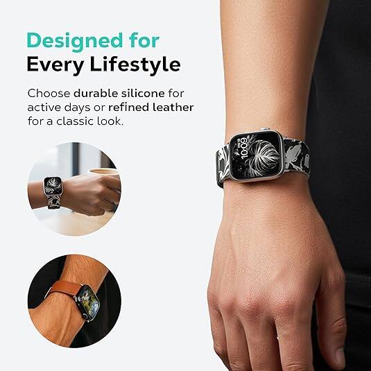 Designed for Every Lifestyle

Choose durable silicone for active days or refined leather for a classic look.