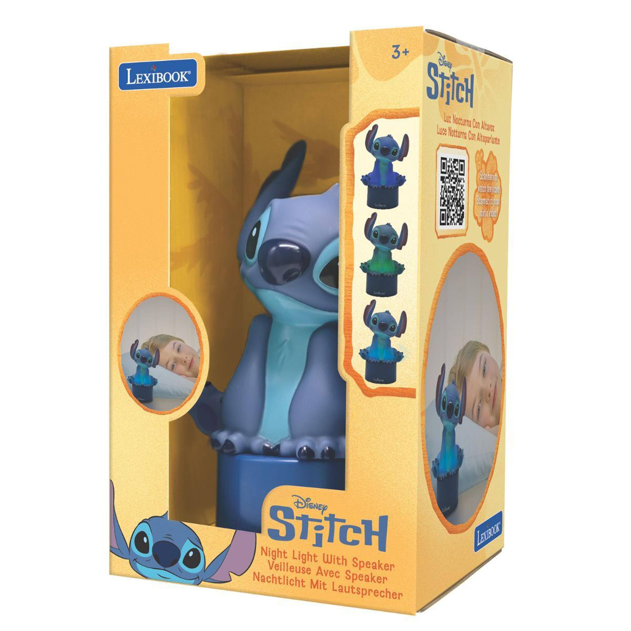 LEXIBOOK  
3+ Disney Stitch Lot Naturno* Con Altano Luce Noctura Con Atoprlate  
Disney Night StitcH Light Veilleuse With Speaker Nachtlicht Avec Speaker Mit Lautsprecher  
LEXTROCK
