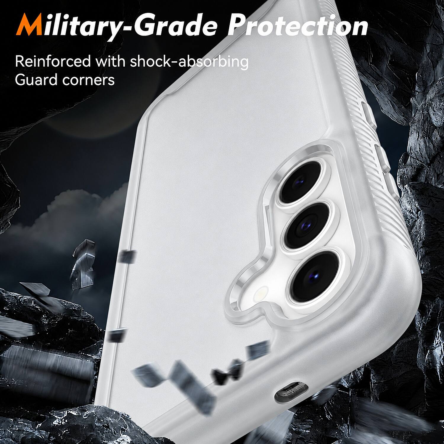 Military-Grade Protection  
Reinforced with shock-absorbing Guard corners