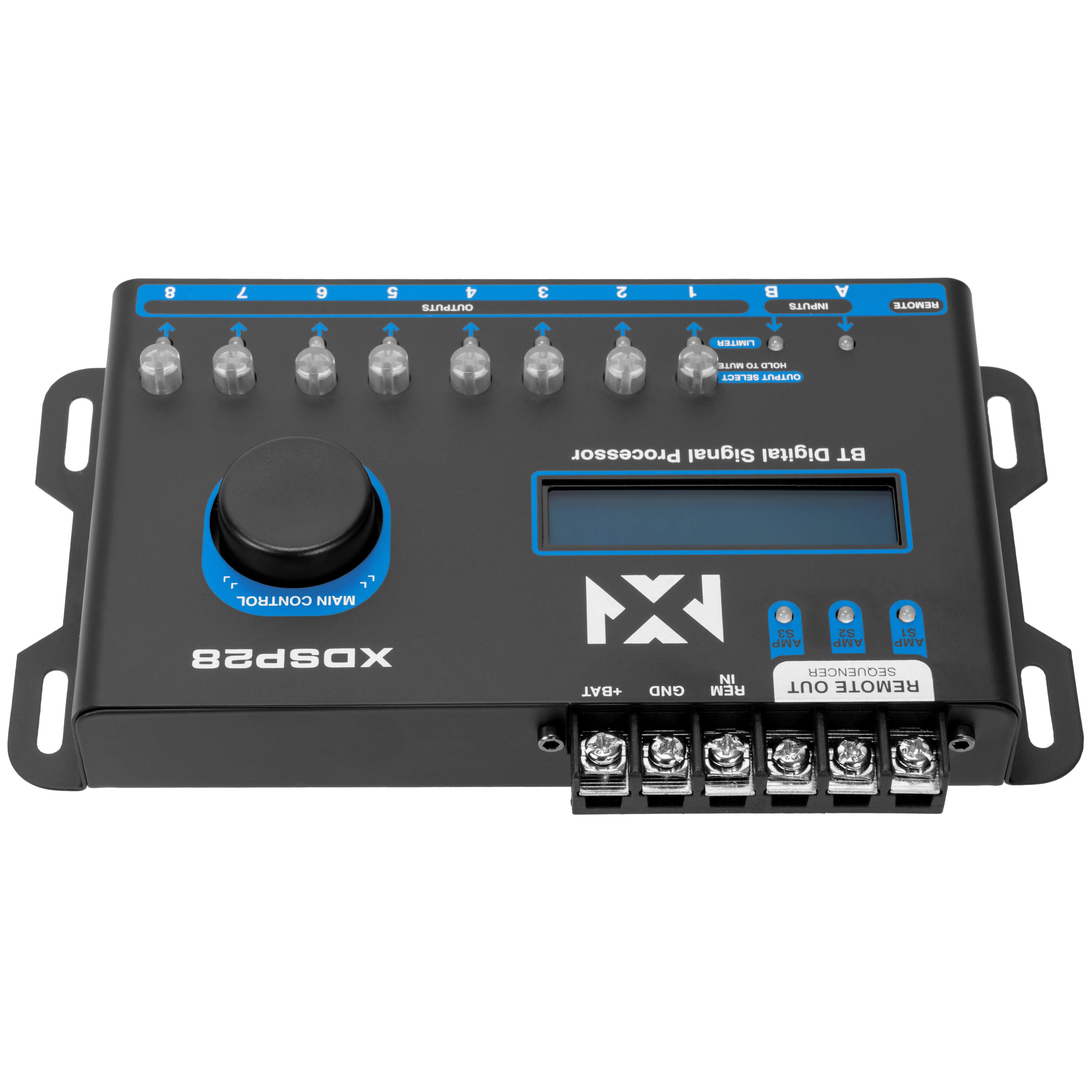 8 7 9 5 4 OUTPUTS 3 2 L B A UND REMOTE + .- aida da UKO SELECT AniIO Processor Signal Digital CONTROL MAIN XDSP28 MXI AMP 25 AMP S SEQUENCER NI +BAT GND REM OUT REMOTE

8 7 9 5 4 OUTPUTS 3 2 L B A UND REMOTE + .- aida da UKO SELECT AniIO Processor Signal Digital CONTROL MAIN XDSP28 MXI AMP 25 AMP S SEQUENCER NI +BAT GND REM OUT REMOTE