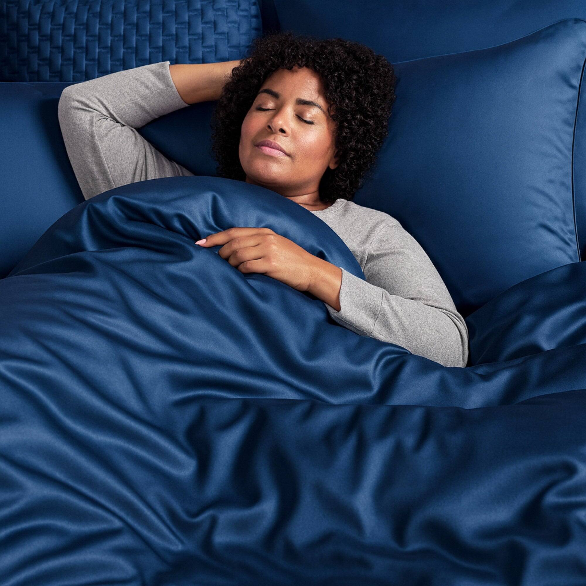 Alt View 1. BedVoyage - Duvet Cover 3pc Set - 100% Viscose from Bamboo - Cooling & Lightweight - Indigo.
