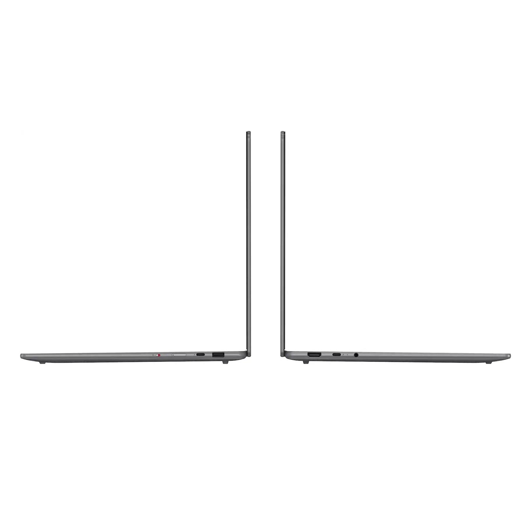 Alt View 8. Lenovo - Yoga Slim 7i Aura Edition Laptop 15.3 2.8K Display (Ultra 7-256V, 16GB, 1TB SSD, Win 11 Home) w/17in Backpack - Luna Grey.