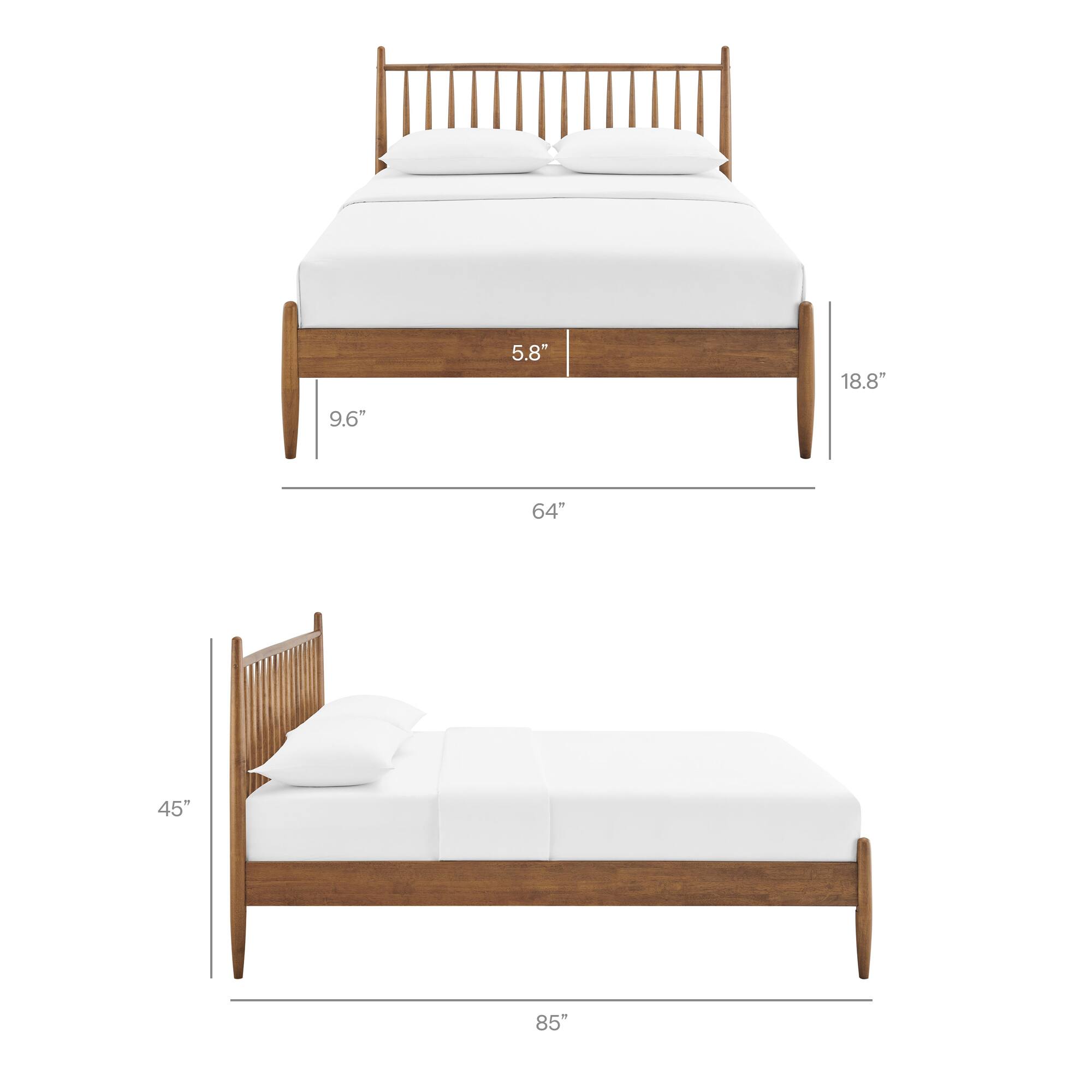 5.8" 18.8" 9.6" 64" 45" 85"
