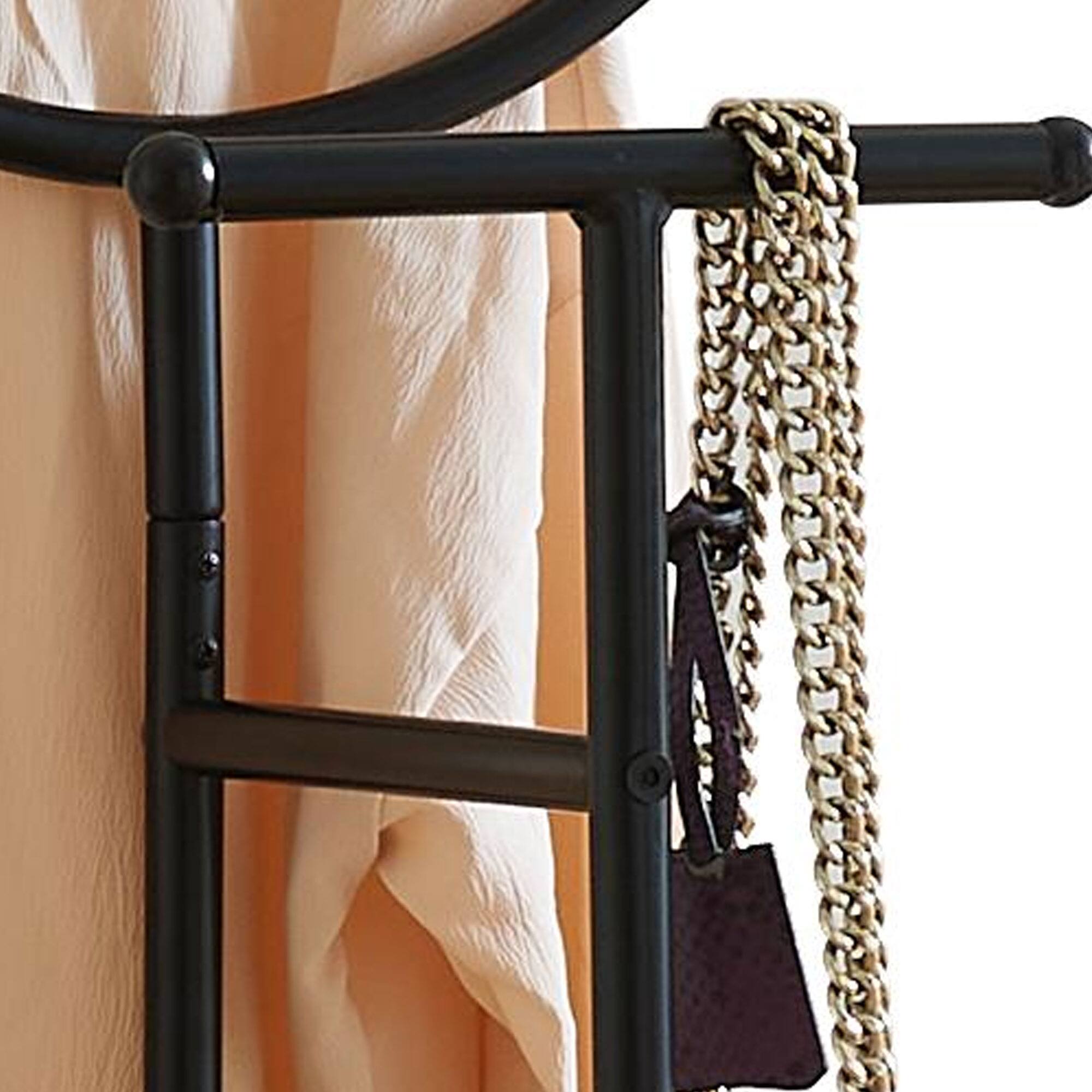 Back. Kings Brand Furniture - Kings Brand Furniture Cheska Suit Valet Stand with Circular Frame - Black.