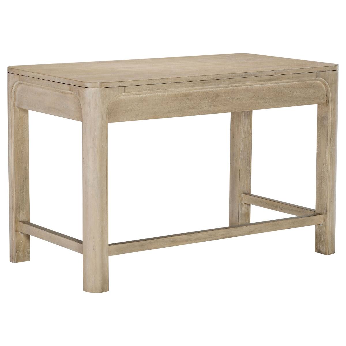 Alt View 4. Loheer - Loheer Makeup Vanity Table, Weathered Mango Finish, Two Felt-Lined Drawers - Weathered Mango.