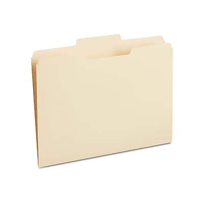 Front. Staples - Staples 30% Recycled File Folders, 1/3-Cut Tab, Center Position, Letter Size, Manila, 100/Box (ST116780/116780) - Manila.