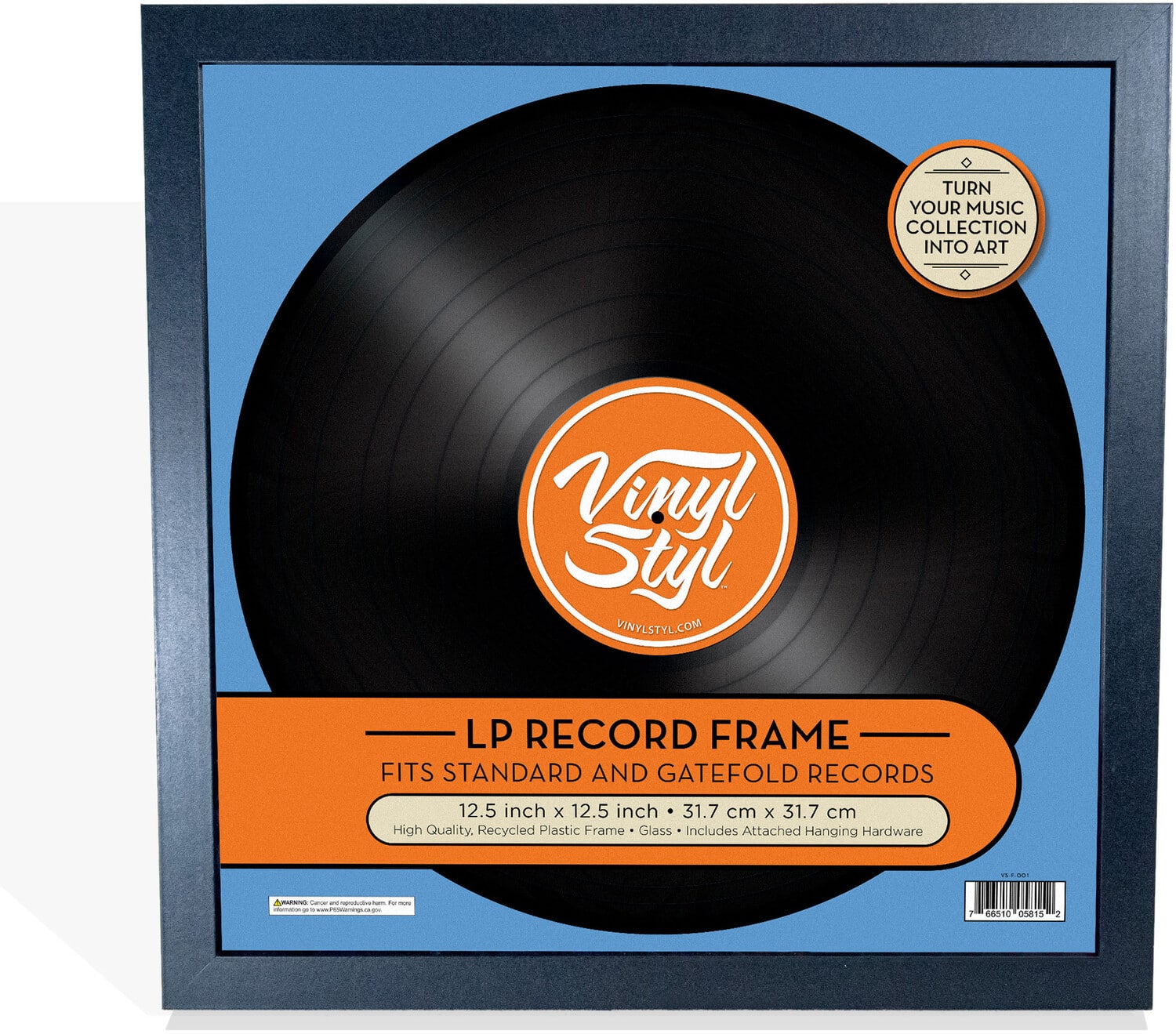 PopMarket - Vinyl Styl® VS-F-001 12 Inch Vinyl Record Display Frame - Wall Hanging - VINYL ACCESSORIES - Black