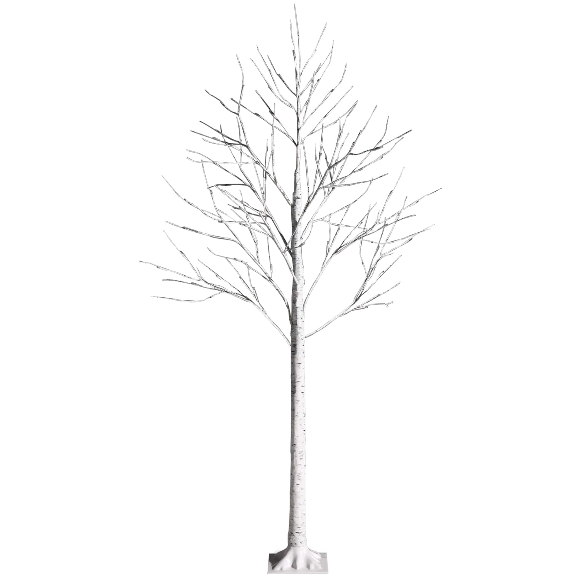 Alt View 21. Costway - 6ft Pre-lit Twig Birch Tree for Christmas Holiday w/96 LED Lights - White.