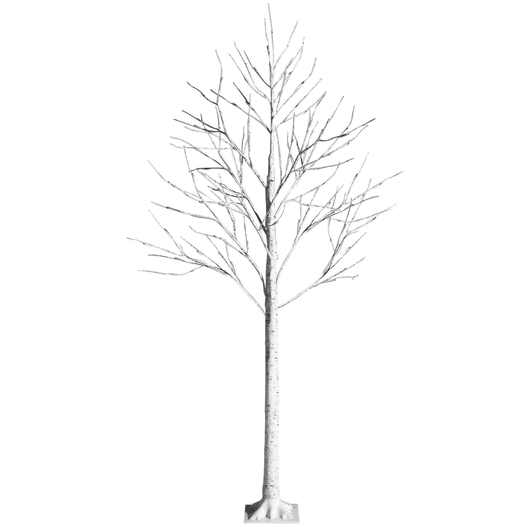 Alt View 21. Costway - 6ft Pre-lit Twig Birch Tree for Christmas Holiday w/96 LED Lights - White.