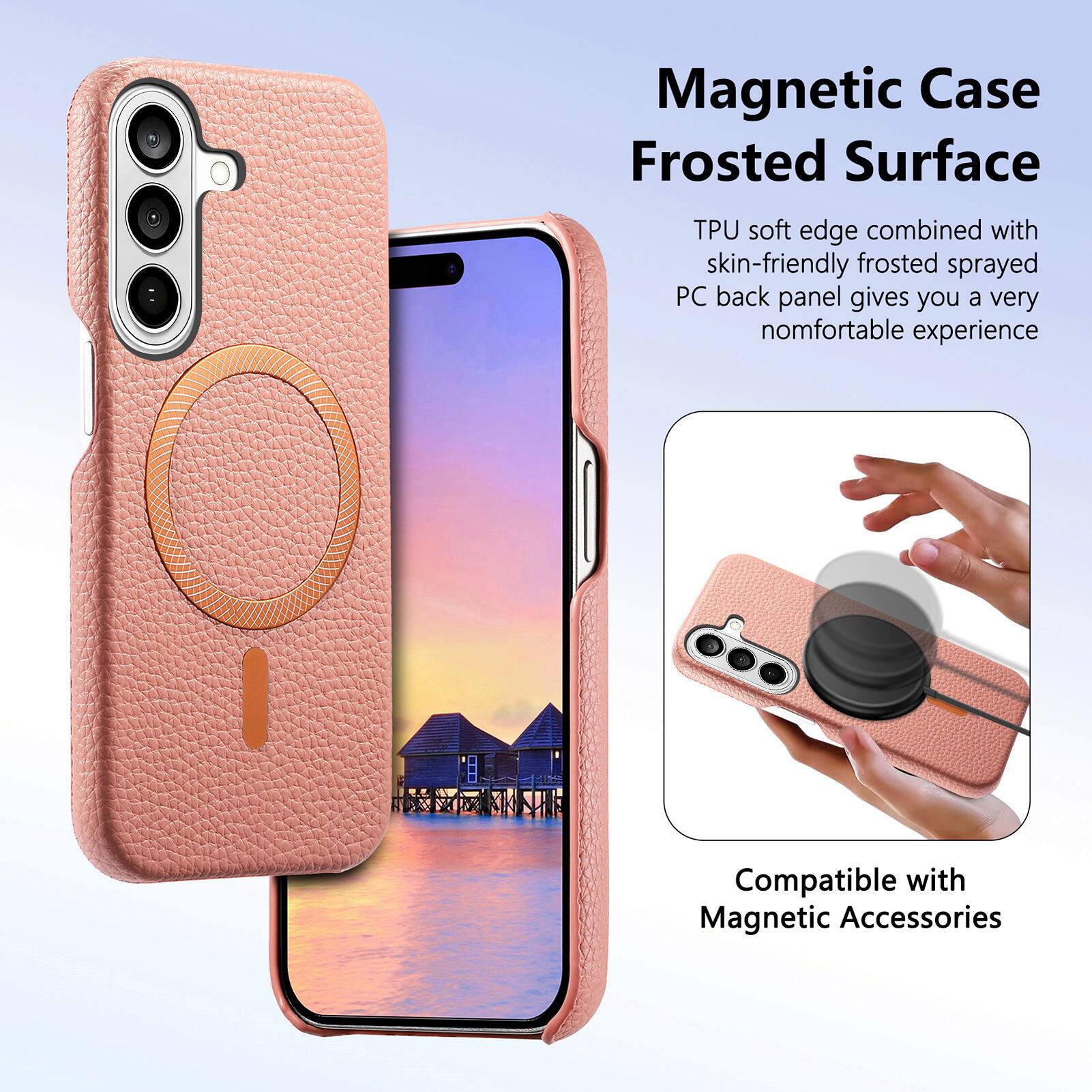 Magnetic Case Frosted Surface

TPU soft edge combined with skin-friendly frosted sprayed PC back panel gives you a very comfortable experience

Compatible with Magnetic Accessories