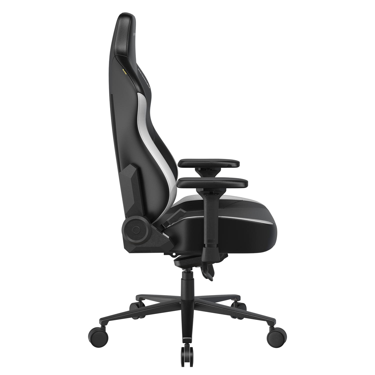 Left. DXRacer - DXRacer Craft XL Series Gaming Chair – PU Leather, Black and White, Ergonomic Recliner with Magnetic Headrest - Black and White.