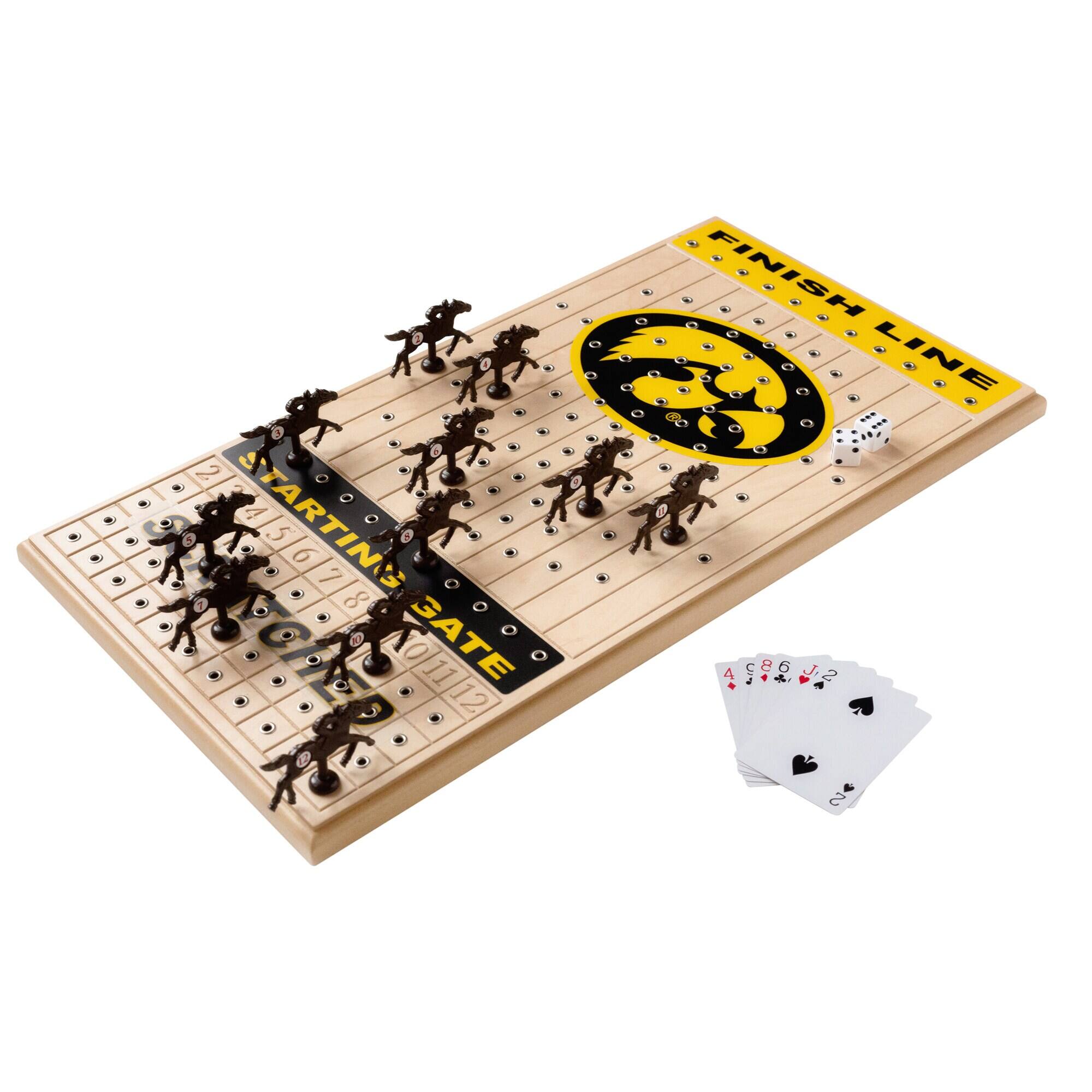 Across the Board - Iowa Hawkeyes Maple Horseracing Gametop - Multicolor