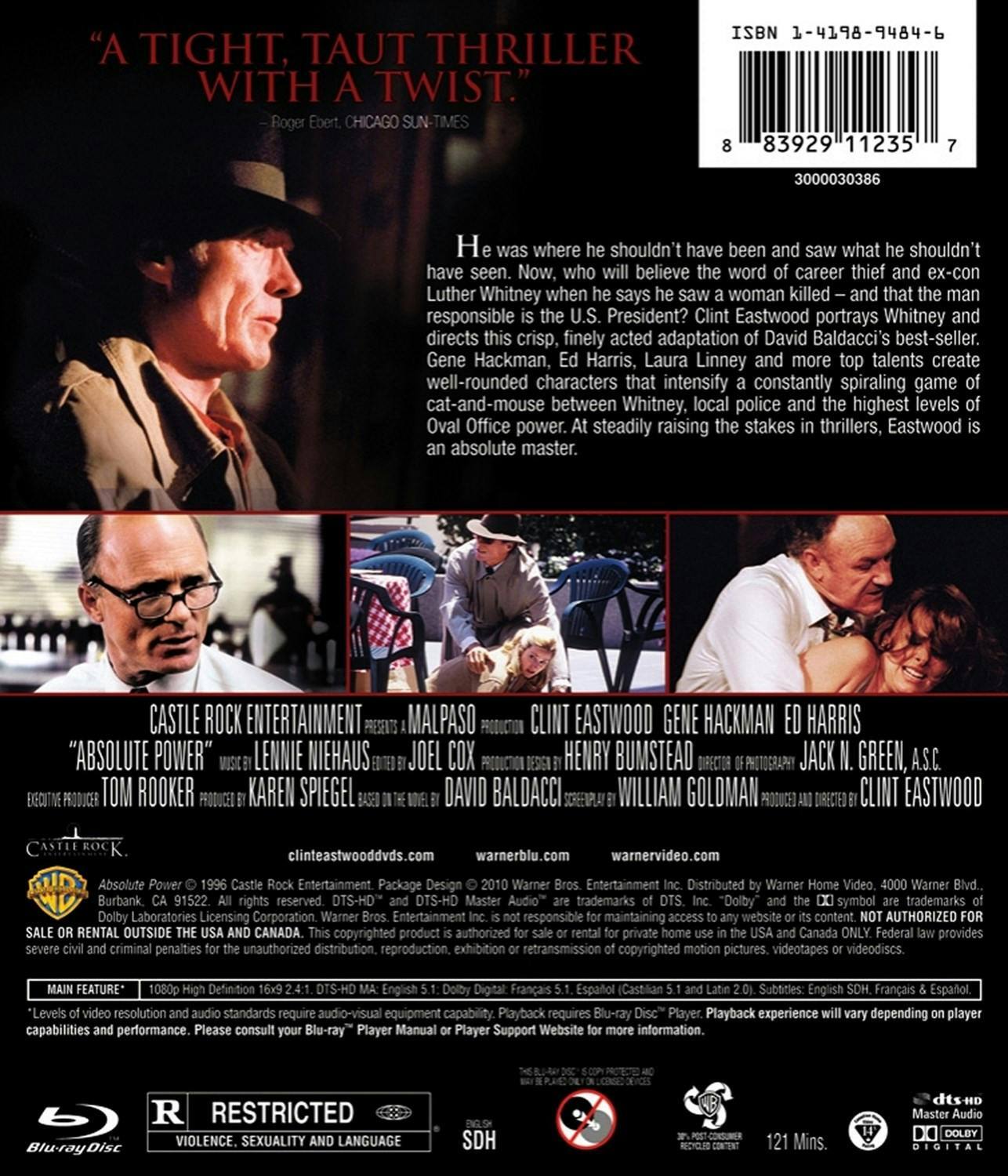 Back. Absolute Power [Blu-ray].