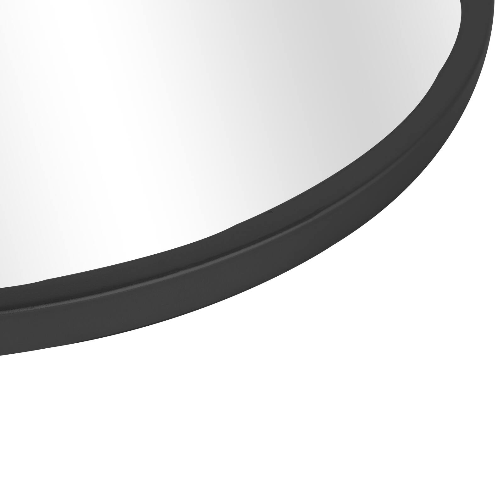 Alt View 4. PexFix - 24x36 in. Modern Arched Mirror, Pivoting Metal Frame, for Bathroom Vanity & Entryway - Black.