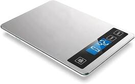 Cluzine - Stainless Steel Kitchen Scale, 15kg/1g Precision, USB Rechargeable, Multi-Unit with Tare for Baking Cooking