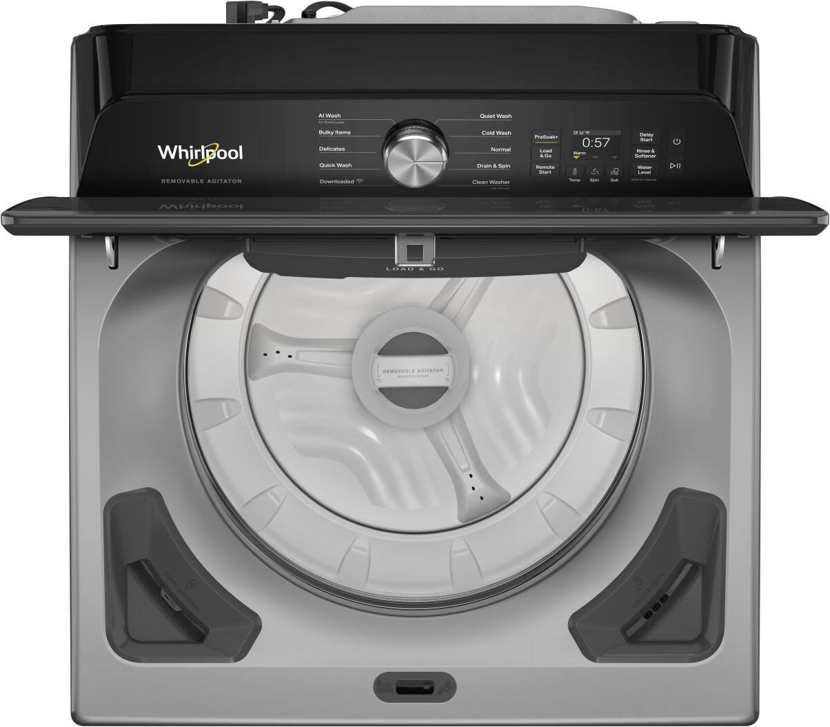 AI Wash  
Theet Wish  
Whirlpool REMOVABLE AGITATOR  
Bulky Items Uelicates Edicante Wash Downloaded  
Cold Wash Normal Brain & Spin Floon Washer  
PreSonks 000 & Gize TOSTERGED  
or 0:57 warms 8 - -  
Money Start RUSEA & COOKEDIE Water Lawal  
DII  
Whidpool  
LBAR  
REMBVABLE ADITATOR