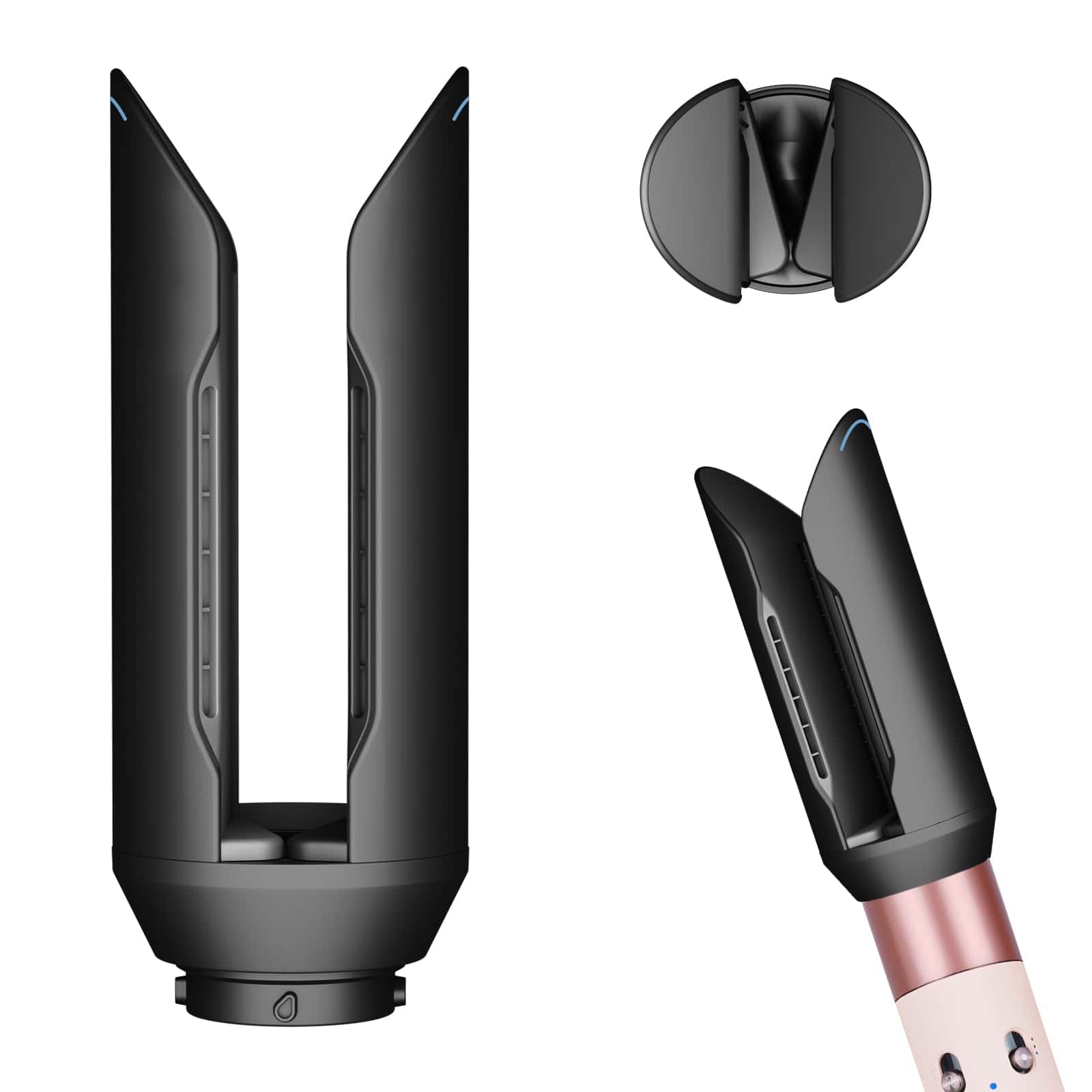 Dazzling Pops - Hair Smooth Attachment For Airwrap Hs01 Hs05 Hs08 Gentle Airflow Nozzle Air Wrap Straightener Replacement - Default