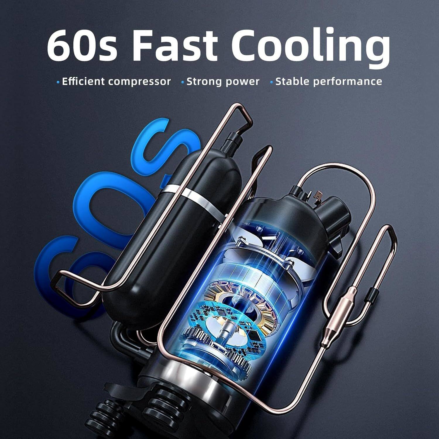 60s Fast Cooling  
- Efficient compressor  
- Strong power  
- Stable performance