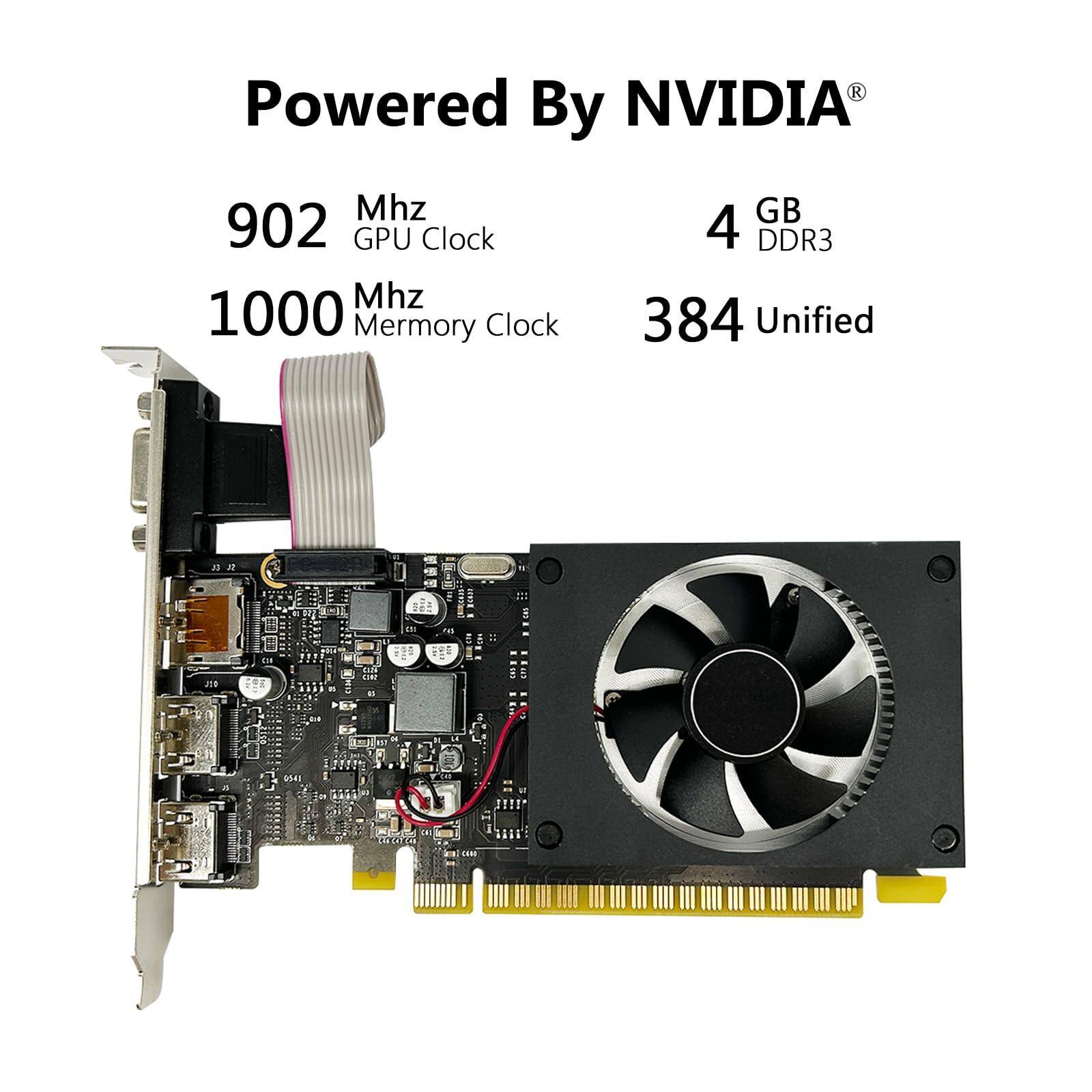 Powered By NVIDIA®

902 Mhz GPU Clock

1000 Mhz Memory Clock

4 GB DDR3

384 Unified