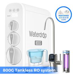Waterdrop - G3P800 Reverse Osmosis System Extra WD-PT-05B-L Water Filter Pitcher - White