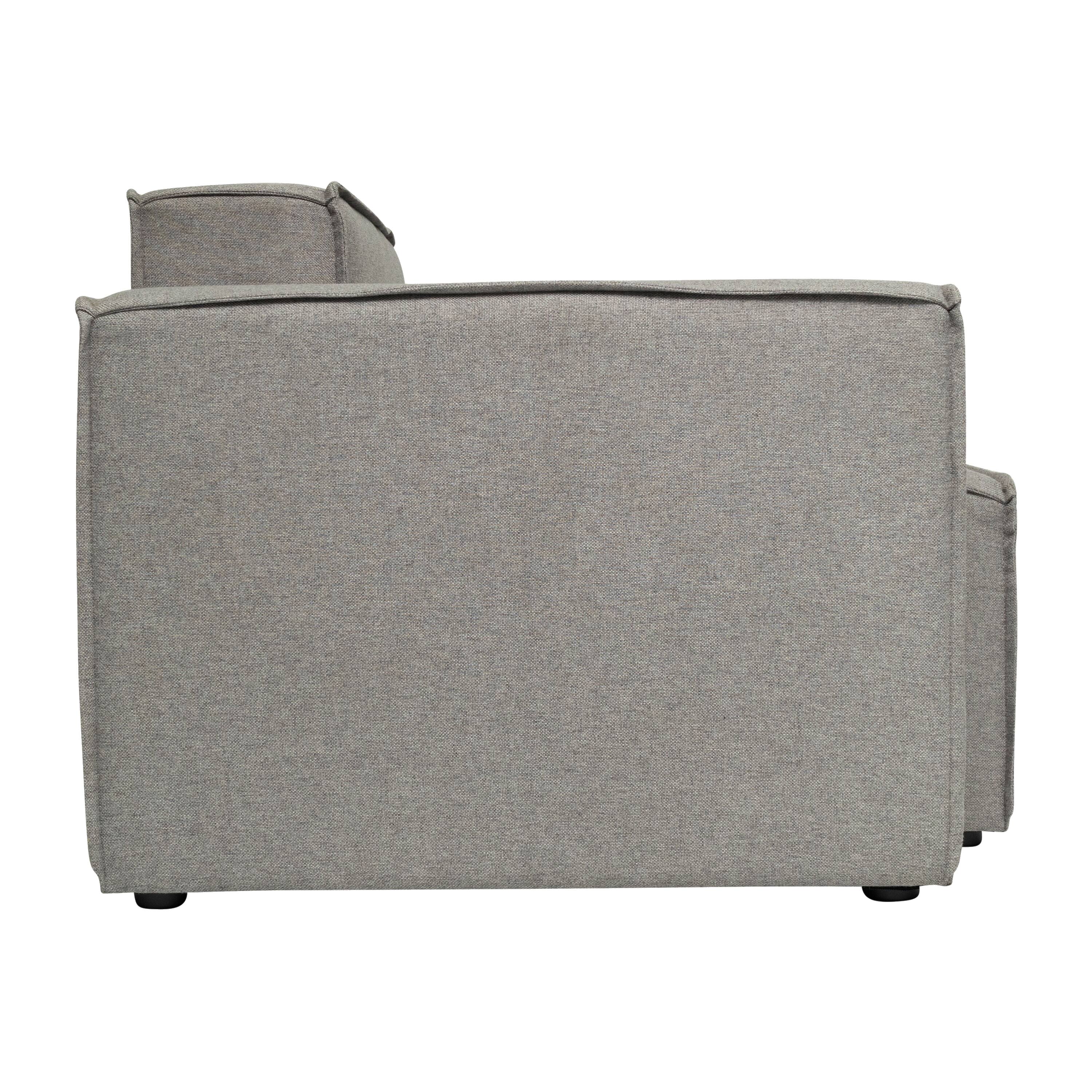 Alt View 8. Emma + Oliver - Farmount Modular Left Side Armchair with Arm Rest - Gray.