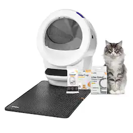 Whisker - Litter-Robot 4 Smart App-Controlled Self-Cleaning Litter Box Core Accessories Bundle - White