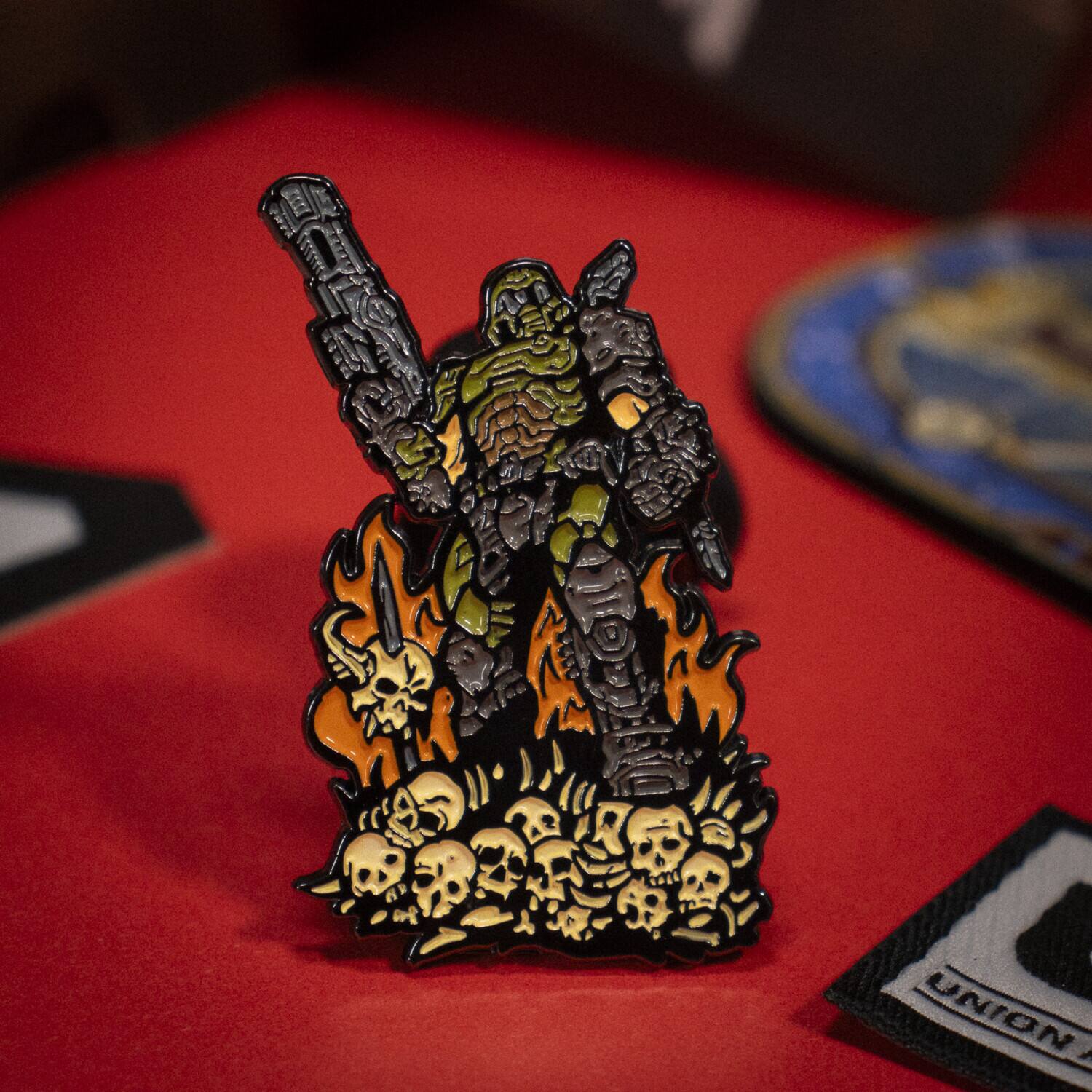 Alt View 1. PopMarket - DOOM Eternal - Limited Edition Pin Badge - Doom Slayer   - COLLECTIBLES - Multicolor.