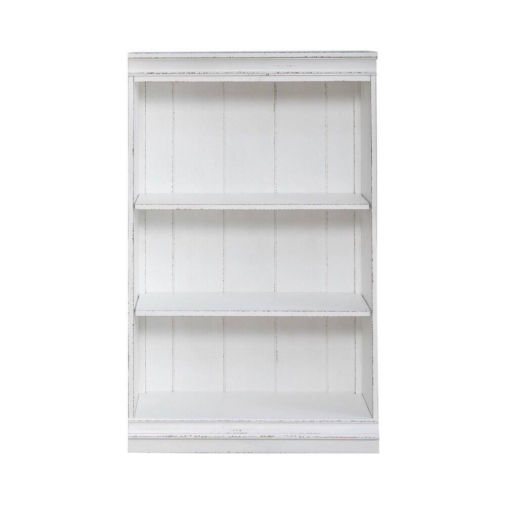 Back. Liberty Furniture Industries - Magnolia Manor 48 Inch Bookcase Office Storage - Antique White & Weathered Bark - Antique White & Weathered Bark.