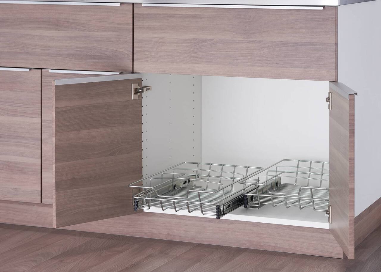 Alt View 14. TRINITY - PRO EcoStorage 13" Sliding Drawer 2-Pack Chrome - Chrome.