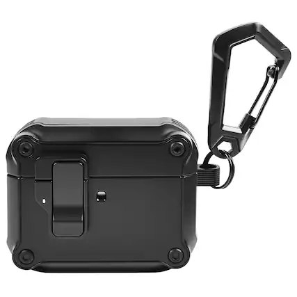 Front. Vena - For Apple AirPods Pro 3 Case With Lock, Elastic Protective Cover Compatible with MagSafe AirPods Pro Gen 3 3rd Gen,Black - Black.