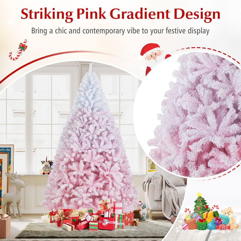 Striking Pink Gradient Design  
Bring a chic and contemporary vibe to your festive display